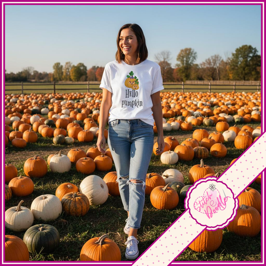 Hello pumpkin Heavyweight Unisex Crewneck T-shirt - 6 colours