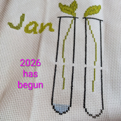 Test Tube Temperature Sampler 365 days of stitching - Digital Download