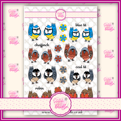 Sticker Sheet - Chirpy Chums - 28 stickers