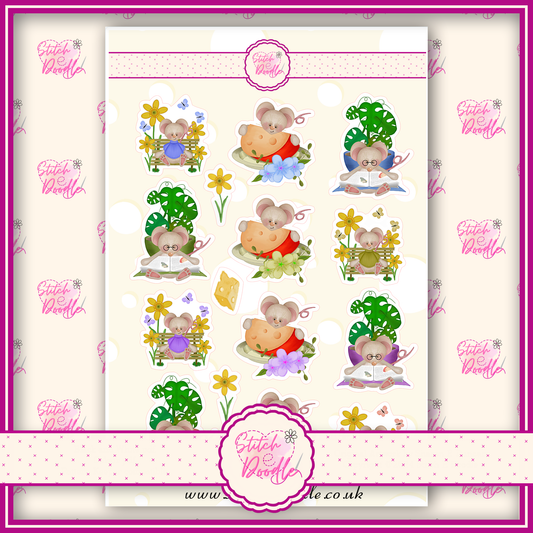 Sticker Sheet - Tiddle Mouse - 15 stickers