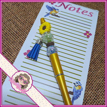 Sunflower Sparkle Handmade Pen with Tassel - Ideal Gift