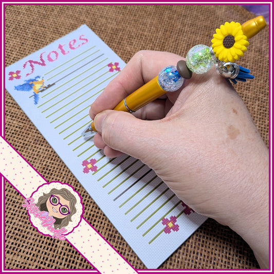 Sunflower Sparkle Handmade Pen with Tassel - Ideal Gift