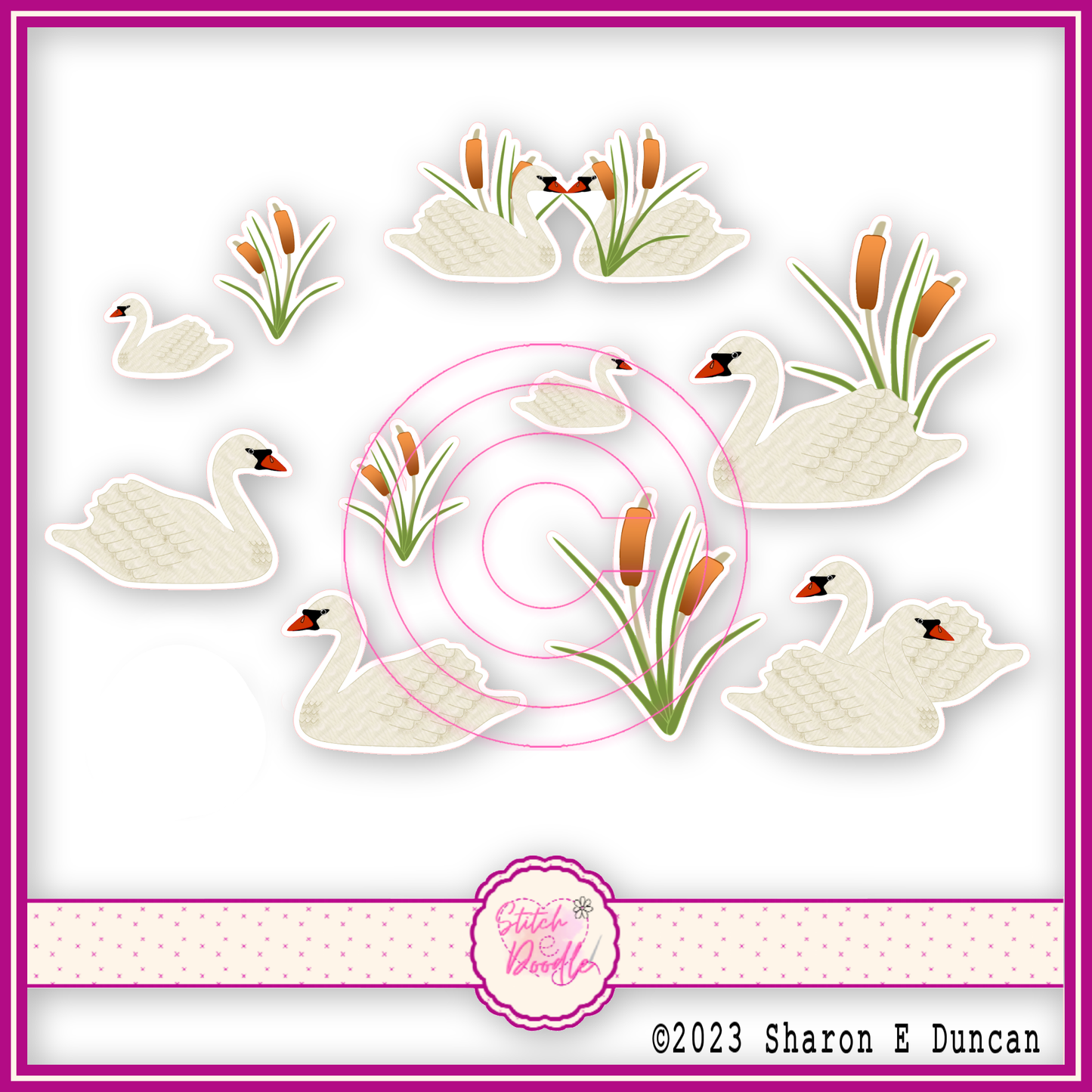 ELEGANT SWAN Glossy Vinyl Sticker Packs. 10 stickers per pack. Cute, Cuddly and Durable. Decorate journals, planners & more.