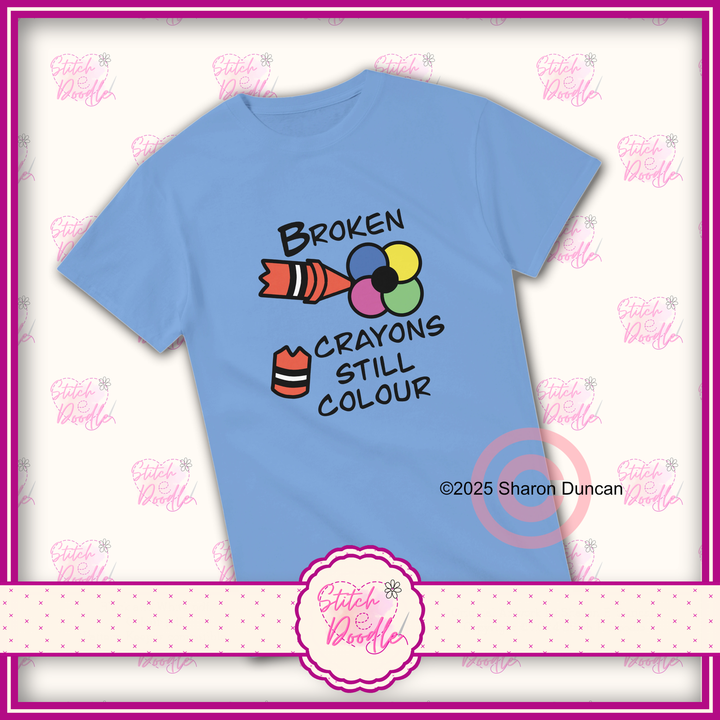 Broken Crayons Still Colour Heavyweight Unisex Crew neck T-shirt - 6 Colours