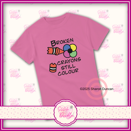Broken Crayons Still Colour Heavyweight Unisex Crew neck T-shirt - 6 Colours