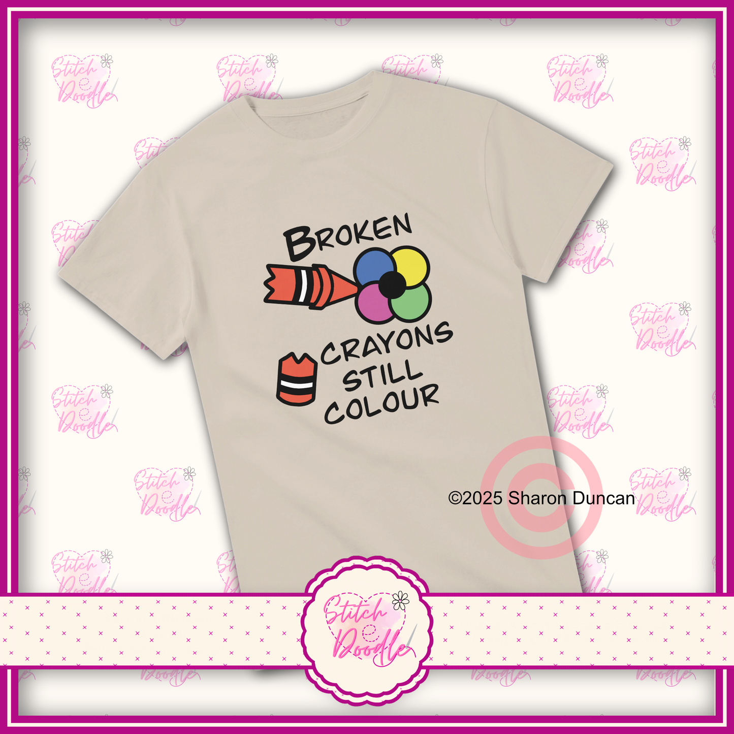 Broken Crayons Still Colour Heavyweight Unisex Crew neck T-shirt - 6 Colours
