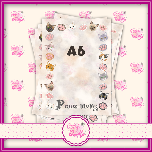 Toe Beans Paws-itivity A6 Notepad - 50 sheets un-coated 100 gsm paper