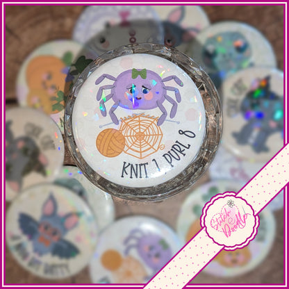 6 Too Cute To Spook 58mm Pin Badges, Holographic Button Badge Collection