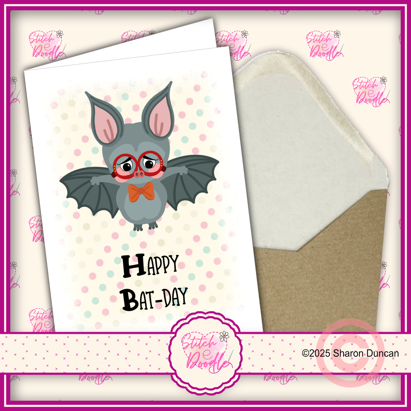 Too Cute To Spook Birthday Card - Wee Batty