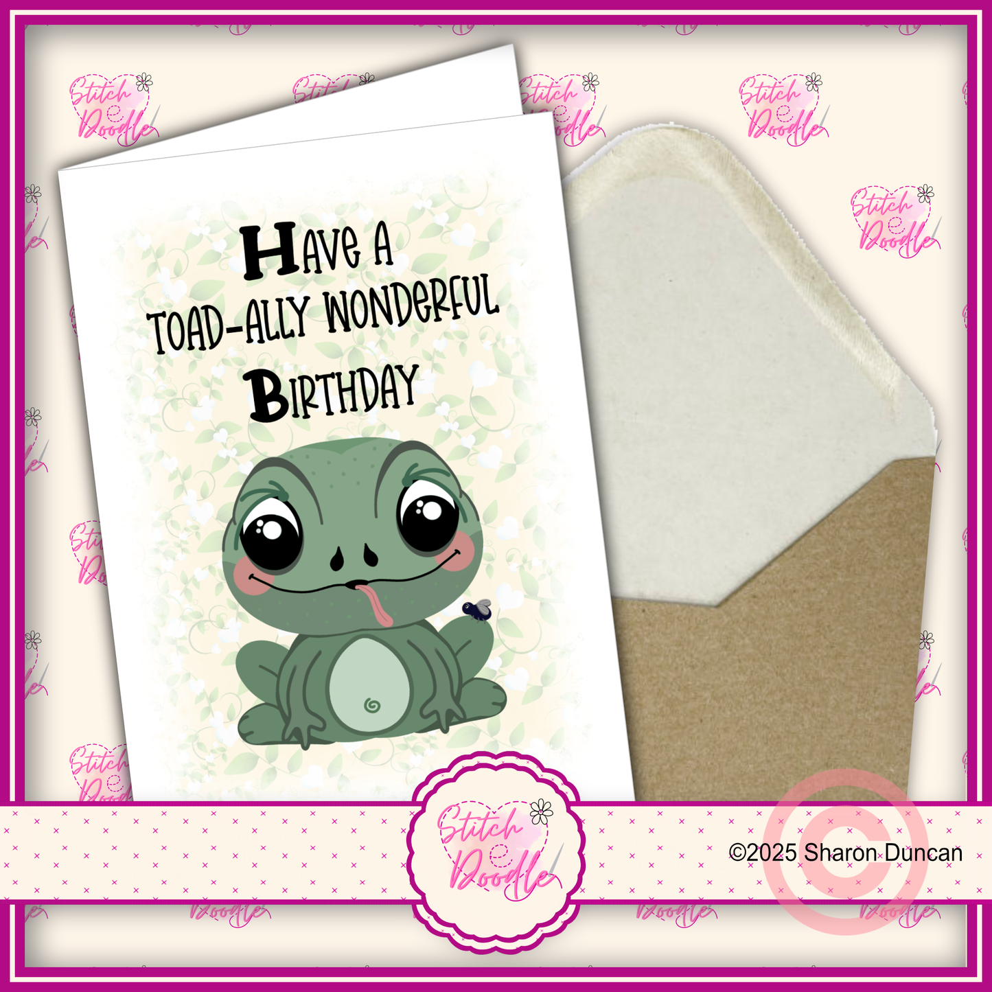 Too Cute To Spook Birthday Card - Frog