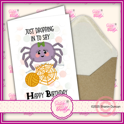Too Cute To Spook Birthday Card - Spider