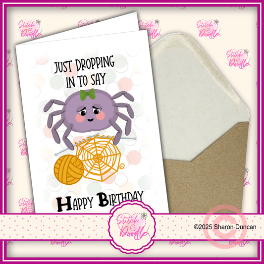 Too Cute To Spook Birthday Card - Spider