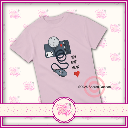 'You raise me up' Heavyweight Unisex Crew neck T-shirt.  100% Cotton