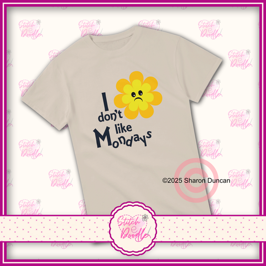 'I don't like Mondays' Heavyweight Unisex Crew neck T-shirt. 100% Cotton