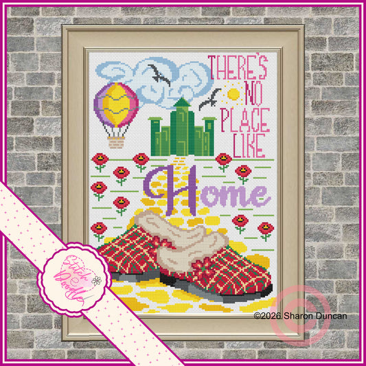 Cross Stitch Chart - There's No Place Like Home - Movie Inspired - Digital Download